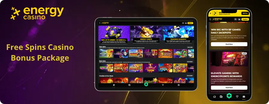 Energy Casino Bonus Package