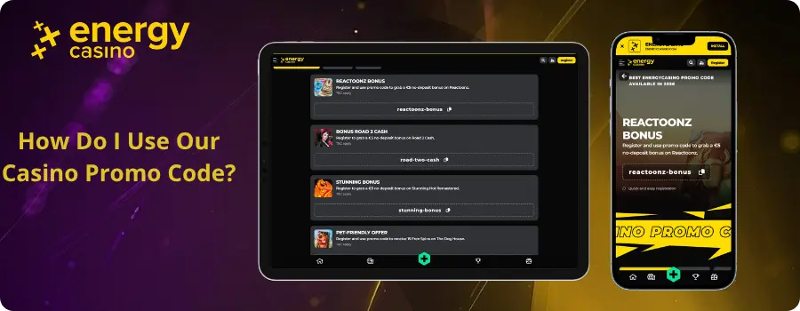 Energy Casino account