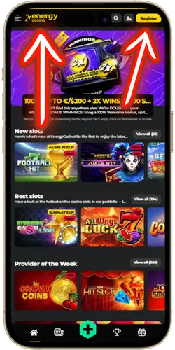 Energy Casino website