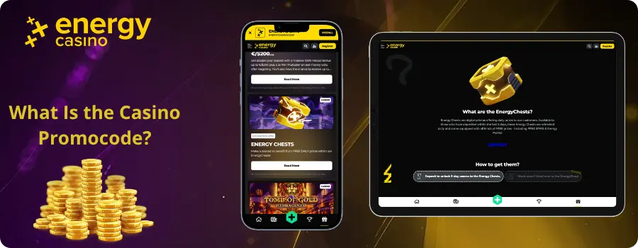 Energy Casino promo code is a special combination