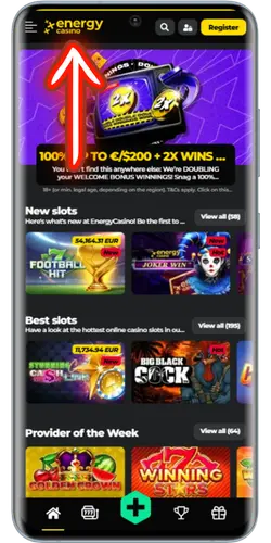 Energy Casino official website